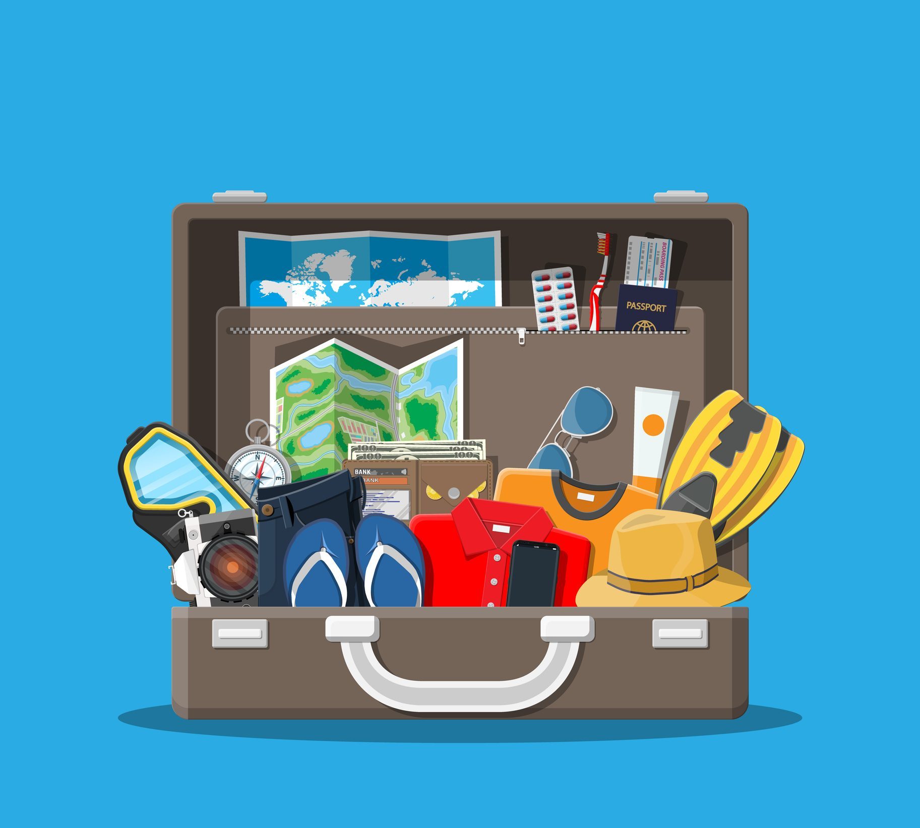 حزم حقيبة السفر| shutterstock
