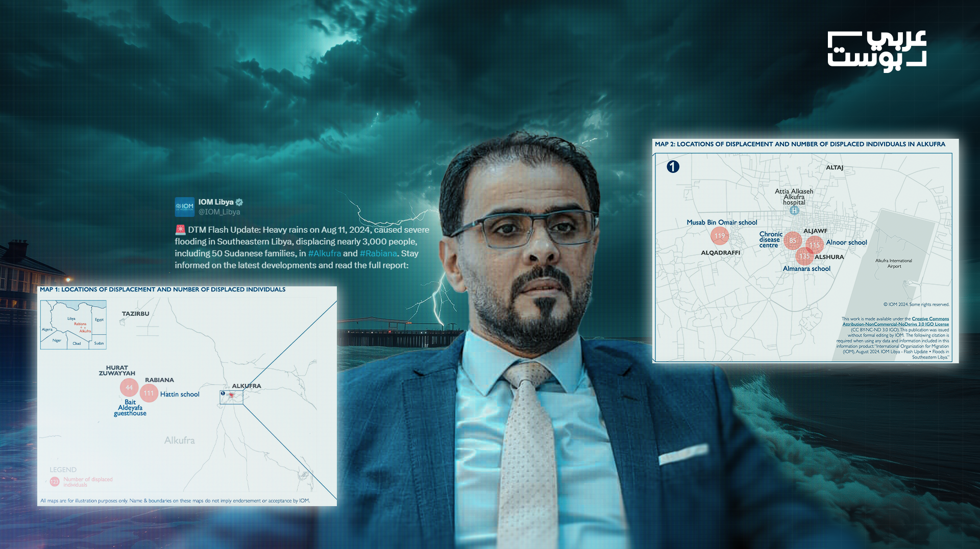 فيضانات في ليبيا تُعيد للأذهان “كارثة درنة”.. “عربي بوست” يرصد كيف دُمِّرت مئات المنازل جنوب البلاد