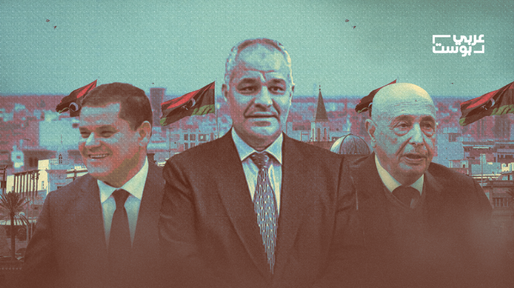 محافظ المصرف الليبي الجديد ناجي عيسى والدبيبة وعقيلة صالح- عربي بوست