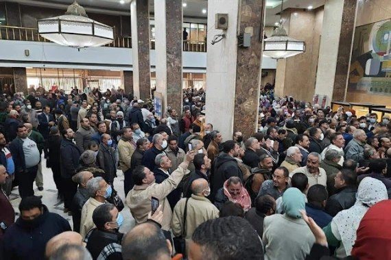 احتجاجات سابقة للعاملين بمبنى ماسبيرو / أرشيف