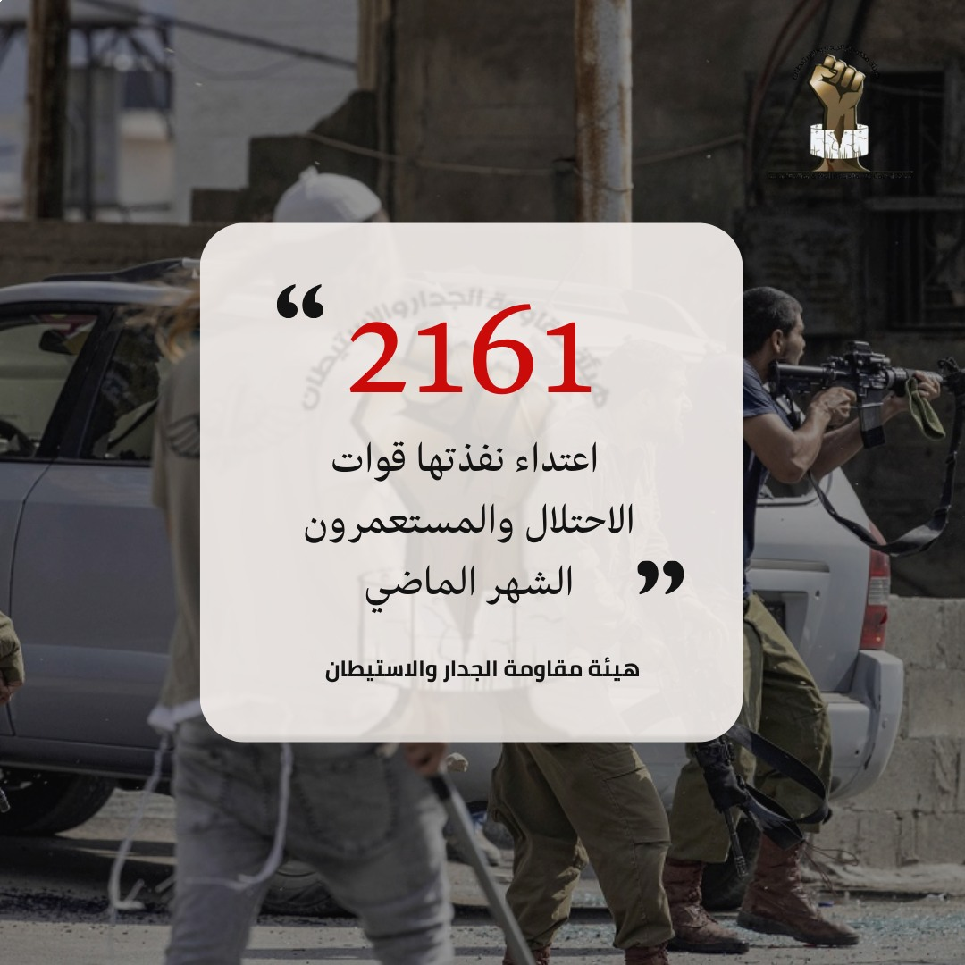 صدر تقرير من هيئة مقاومة الاستيطان عن تطورات الضفة في يناير/كانون الثاني 2025