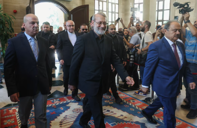 لاريجاني في بيروت.. مصادر تكشف كواليس لقاءاته مع حزب الله والمسؤولين اللبنانيين، وأهداف وتوقيت الزيارة