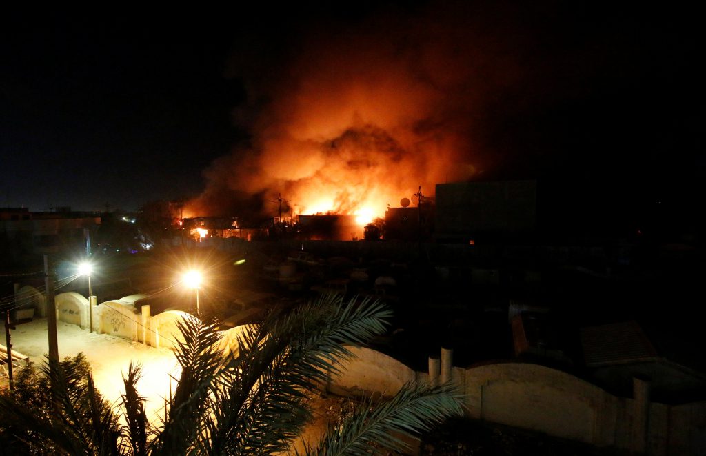 حرق القنصلية الإيرانية في البصرة